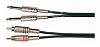 BB302-3M Кабель акустический, 2х6,35мм — 2хRCA, 3м, Soundking