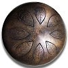 OHP-L33-8-0-BR-D Глюкофон 33см, Handpan Overtone