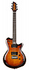 024131 LGXT Cognac Burst Flame AAA Электрогитара, с чехлом, Godin