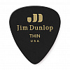 483P03TH Genuine Celluloid Медиаторы, 12шт, тонкие, черные, Dunlop